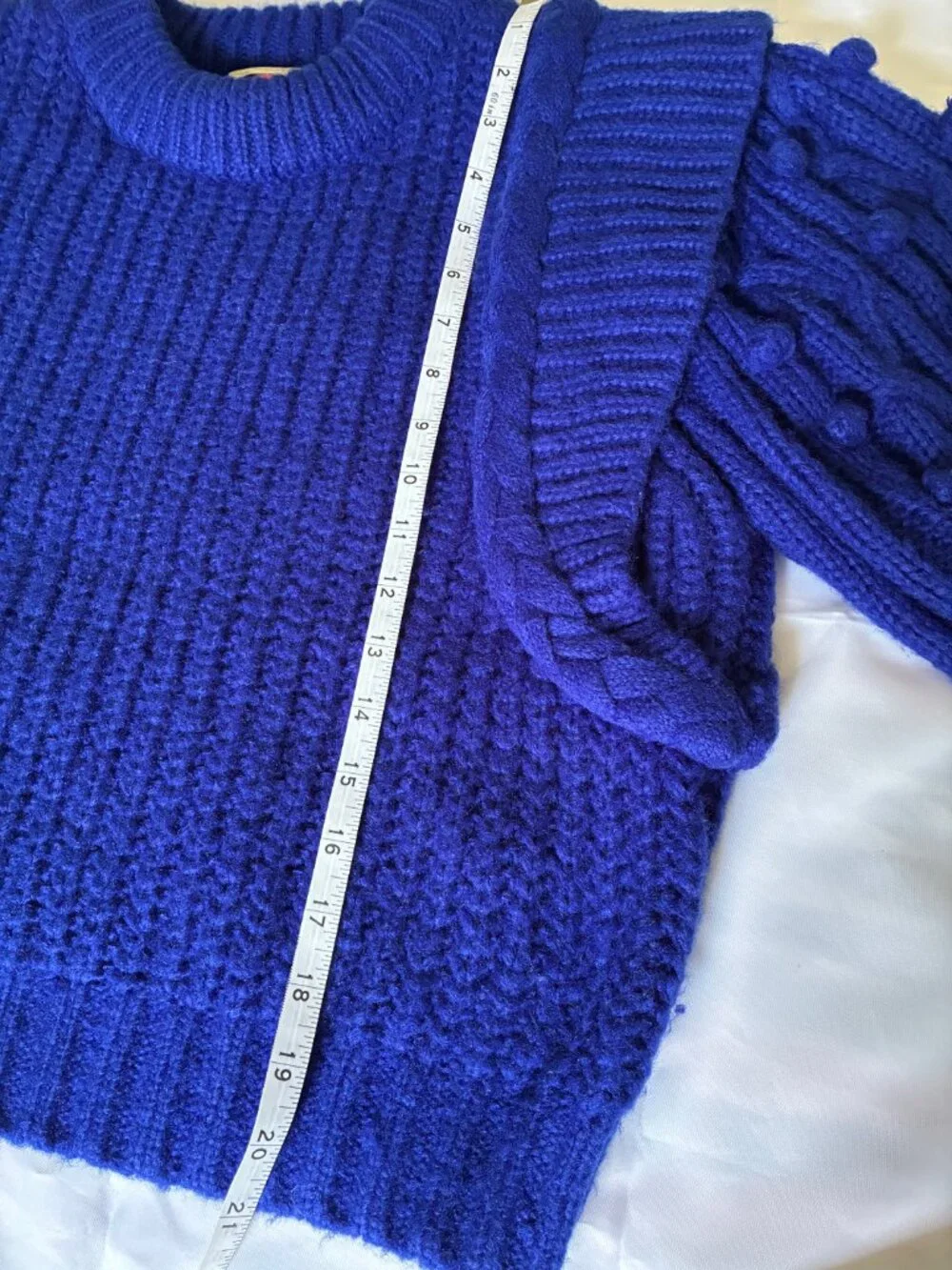 FARM Rio Cobalt Blue Braided Sweater - Picture 9 of 11